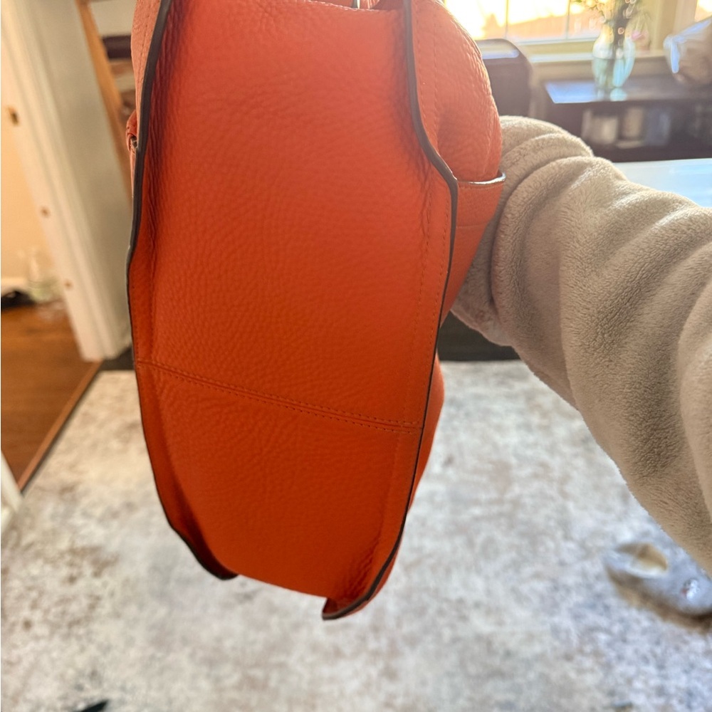 MCM Orange Leather Top-Handle Satchel - Picture 5 of 10